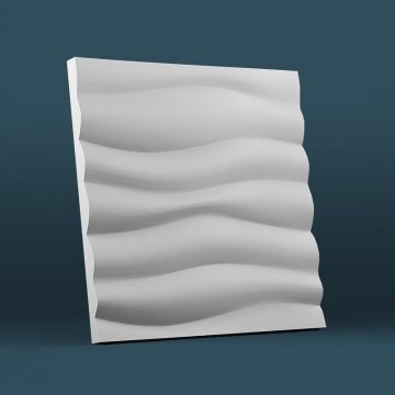 Волна горизонтальная крупный рельеф - 3д панели